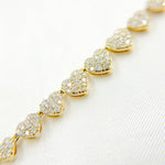 Load image into Gallery viewer, NK401349. 14K Solid Gold Diamond Hearts Necklace