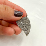 Load image into Gallery viewer, DC447. Diamond Sterling Silver Leaf Pendant