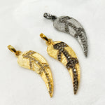 Load image into Gallery viewer, DP511. Diamond Sterling Silver Leaf Pendant