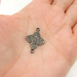 Load image into Gallery viewer, DC907. Diamond Sterling Silver Flower Connector