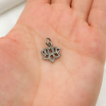 Load image into Gallery viewer, DC960. Diamond Sterling Silver Lotus Charm