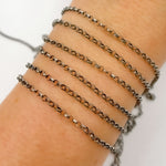 Load image into Gallery viewer, Oxidized Sterling Silver Rolo Chain