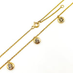 Load image into Gallery viewer, 14K Gold Diamond Dangle Necklace