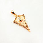 Load image into Gallery viewer, DP263. Diamond Silver Arrow Head Pendant with Polki Diamond
