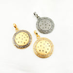 Load image into Gallery viewer, DP599. Diamond Sterling Silver Round Pendant
