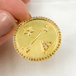 Load image into Gallery viewer, Buy Now Diamond Sterling Silver Round Arrow Pendant