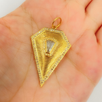 Load image into Gallery viewer, CGDP41. 14K Solid Gold Charm. Diamond Pendant with Diamonds