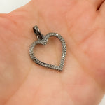 Load image into Gallery viewer, DP080. Diamond Sterling Silver Heart Pendant