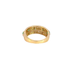 Load image into Gallery viewer, 14K Solid Yellow Gold Diamond and Emerald Band Ring.