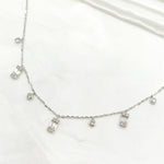 Load image into Gallery viewer, NT401847. 14K Solid Gold Diamond Dangle Necklace