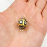 Load image into Gallery viewer, DC846. Diamond & Sterling Silver Oval Bead