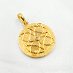 Load image into Gallery viewer, Diamond Sterling Silver Round Engraved Pendant