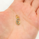 Load image into Gallery viewer, DC484. Diamond Sterling Silver Number "6" Charm