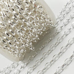 Load image into Gallery viewer, Y127DCSS. Sterling Silver Oval Diamond Cut Link Chain