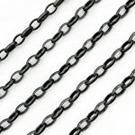 Load image into Gallery viewer, Rhodium Matt Sterling Silver Oval Link Chain