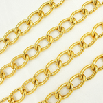 Load image into Gallery viewer, Gold Plated 925 Sterling Silver Textured Oval Link Chains