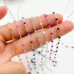 Load image into Gallery viewer, V203ENSS. Sterling Silver Enamel Chains