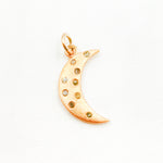 Load image into Gallery viewer, DC949. Diamond Sterling Silver Moon Pendant