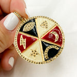 Load image into Gallery viewer, Shop Now Sterling Silver Enamel Pendant