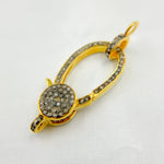 Load image into Gallery viewer, DC647. Diamond & Sterling Silver Oval Trigger Clasp