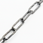 Load image into Gallery viewer, Y42BR. Sterling Silver Black Rhodium Diamond Cut Paperclip Chain