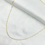 Load image into Gallery viewer, 14K Solid Yellow Gold Diamond Cut Paperclip Necklace