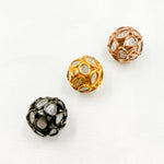 Load image into Gallery viewer, DC730. Diamond & Sterling Silver Round Bead