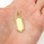 Load image into Gallery viewer, DP815. Diamond Sterling Silver Hexagon Pendant