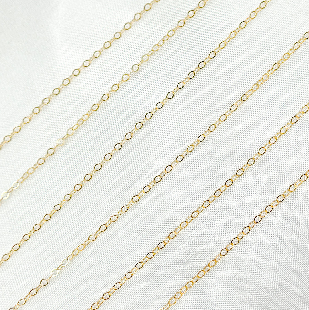 1018FGF. 14k Gold Filled Flat Cable Chain