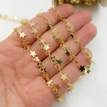 Load image into Gallery viewer, Gold Plated 925 Sterling Silver Dangle Star Chain