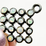 Load image into Gallery viewer, Shop NOw Silver Square Connector with Gemstone