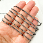 Load image into Gallery viewer, Buy Oxidized Sterling Silver Curb Chain