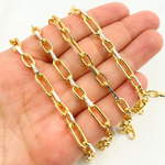 Load image into Gallery viewer, Gold Plated 925 Sterling Silver Diamond Cut Long & Short Chain