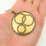 Load image into Gallery viewer, DP257. Diamond Sterling Silver Round Pendant