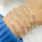 Load image into Gallery viewer, Silver Paperclip Chains
