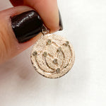 Load image into Gallery viewer, Diamond Sterling Silver Round Pendant