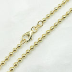Load image into Gallery viewer, 14K Solid Yellow Gold Ball Necklace