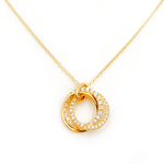 Load image into Gallery viewer, Yellow Gold Diamond Fancy Circle Necklace