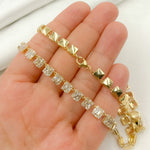 Load image into Gallery viewer, NFP71428. 14K Solid Gold Diamond Squares Necklace