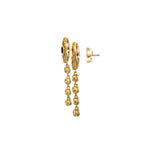 Load image into Gallery viewer, EFH52337BS. 14K Solid Gold Diamond and Blue Sapphire Dangle Eye Earrings