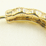 Load image into Gallery viewer, EHH56761. 14k Solid Gold & Diamonds Hoops Earrings