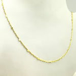 Load image into Gallery viewer, 040FL83T5. 14K Solid Gold Diamond Cut Paperclip Mirror Marina Link Chain