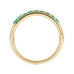 Load image into Gallery viewer, RAZ01843EM. 14K Solid Gold Emerald Band Ring
