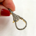 Load image into Gallery viewer, Diamond Sterling Silver Pear Shape Trigger Clasp