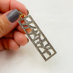 Load image into Gallery viewer, DP167. Diamond Sterling Silver Rectangle Pendant