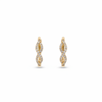Load image into Gallery viewer, EHC57630. 14K Solid Gold Diamond Fancy Hoops