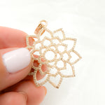 Load image into Gallery viewer, DP471. Diamond & Sterling Silver Flower Pendant