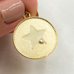 Load image into Gallery viewer, DP794A. Diamond Sterling Silver Enamel Star Pendant