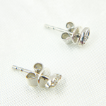Load image into Gallery viewer, ER115071W. 14k Solid White Gold Eye Studs