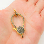 Load image into Gallery viewer, DC671. Diamond Sterling Silver Pear Shape Trigger Clasp